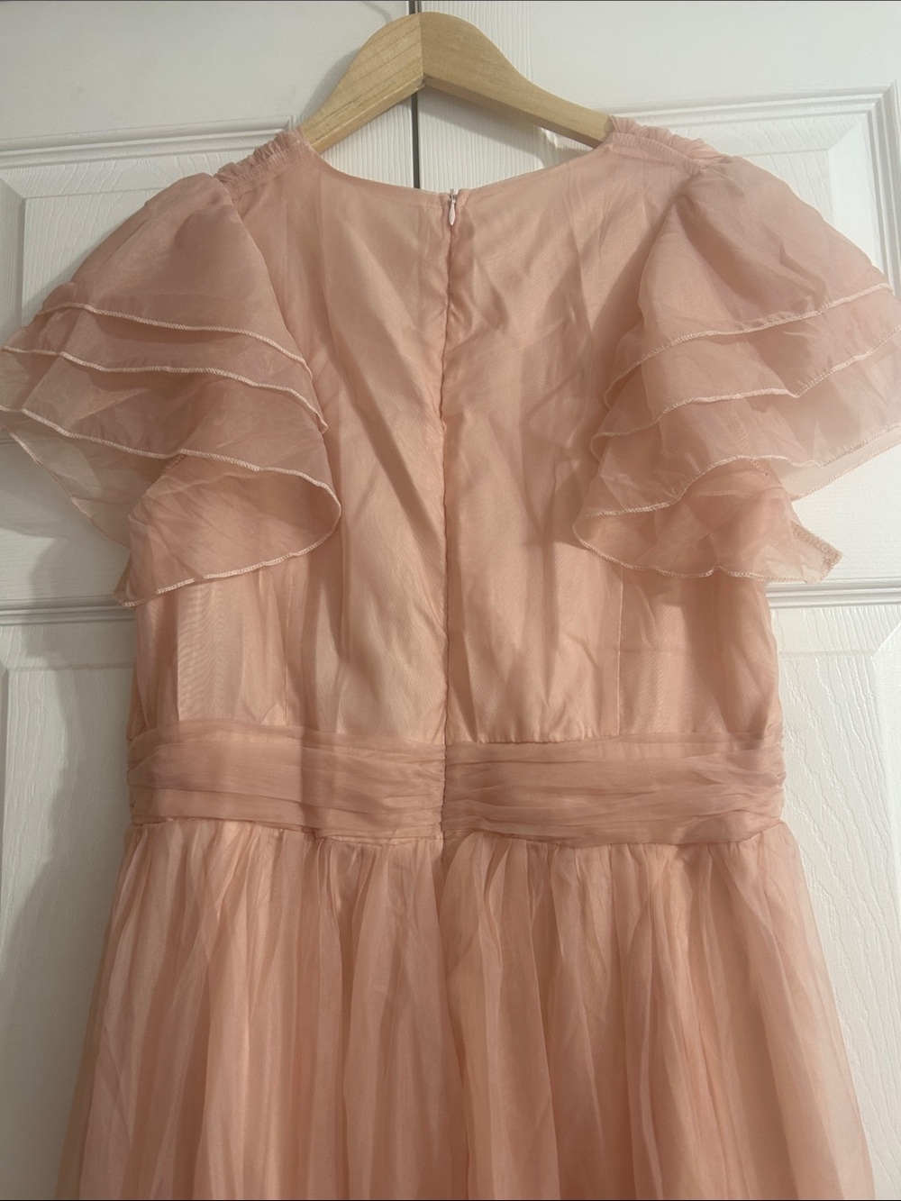 Pink Ruffle Maxi Dress Like New - Picture 11 of 15
